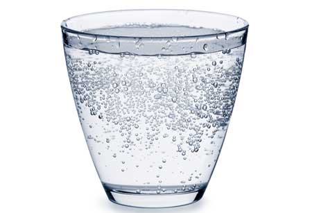 Glass filled with water